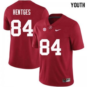 NCAA Youth Alabama Crimson Tide #84 Hale Hentges Stitched College Nike Authentic Crimson Football Jersey LY17J03LM